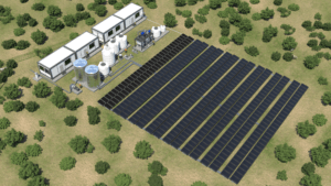 Image of proposed sustainable desalination project in the Sundarbans, West Bengal (CGI)