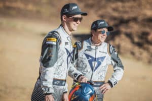 Mattias Ekstrom (SWE) and Claudia Hurtgen (GER), ABT CUPRA XE. (Photo Credit: LAT Images)
