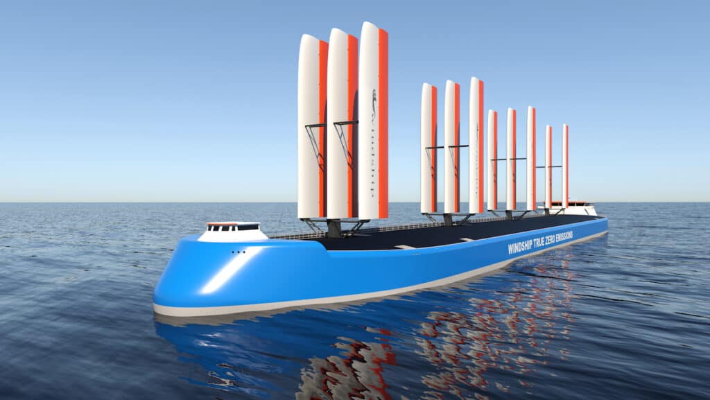 True Zero Emission ship design from Windship Technology, dubbed 'Tesla of the Seas'