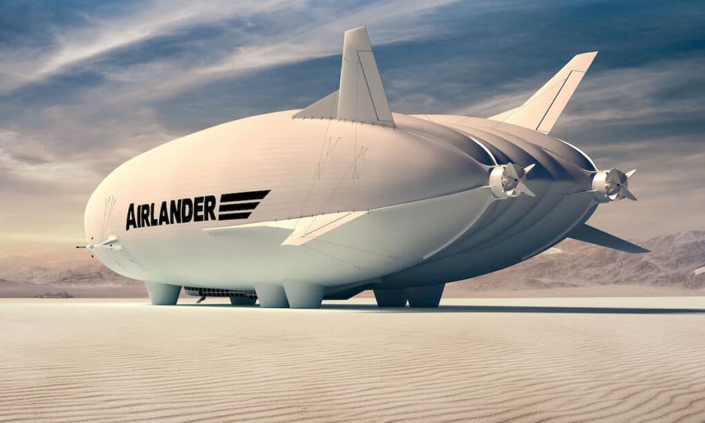 Airlander 10 from Hybrid Air Vehicles, pictured in desert