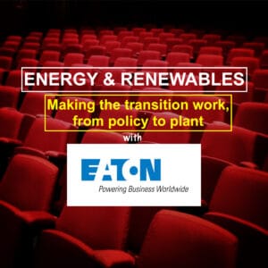 Logos for Energy & Renewables with Eaton Webinar Series